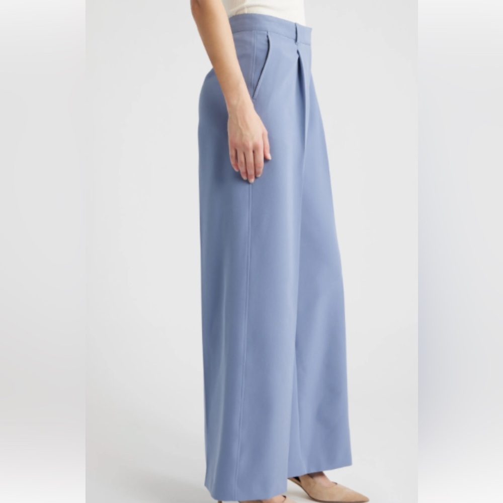 Joe Fresh Wide-Leg Pleated Pants in Light Periwinkle